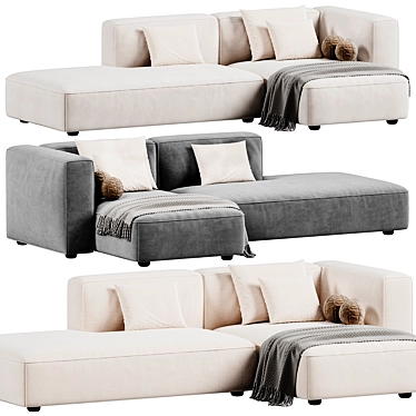 Luxurious Butter Soft Sofa 3D model image 1 