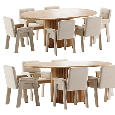 Sophisticated Dining Set 110 3D model image 1 