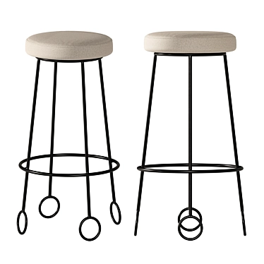 Sleek Yoyo Counter Stool 3D model image 1 