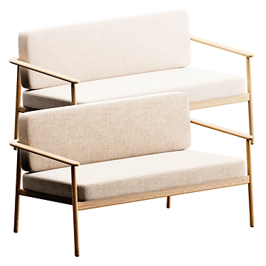 Modern Chic Sofa Set 3D model image 1 