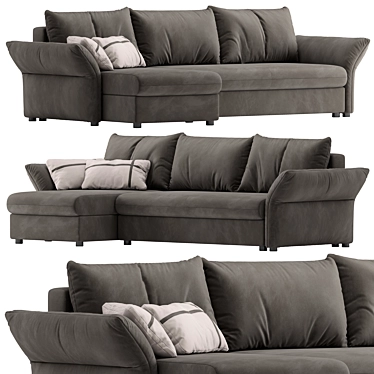 Modern Ibiza Corner Sofa Design 3D model image 1 