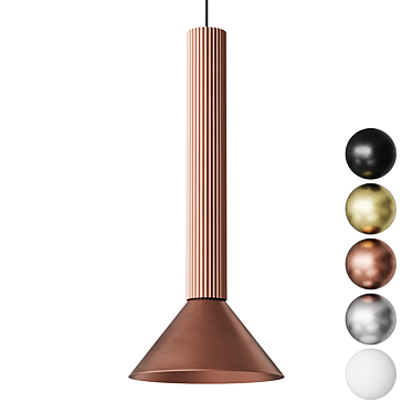 Conical LED Pendant Lamp RANDOR 3D model image 1 