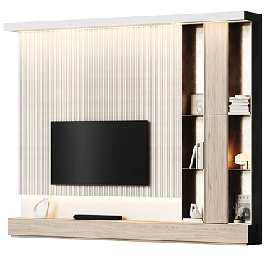 TV wall with shelving 3