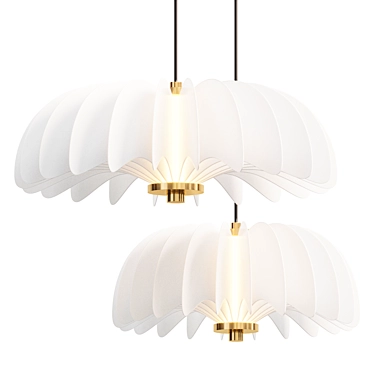 Elegance in Motion Pendant Lamp 3D model image 1 