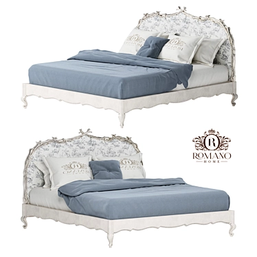 Handcrafted Bed by Romano Home 3D model image 1 