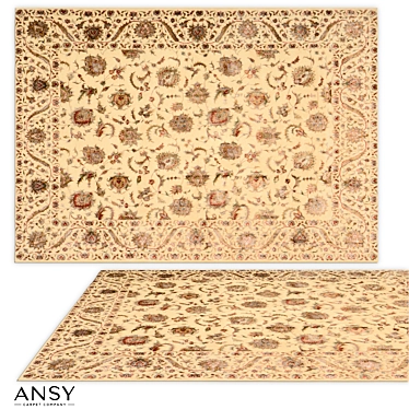 Tabrizi Classic Handwoven Rug 3D model image 1 