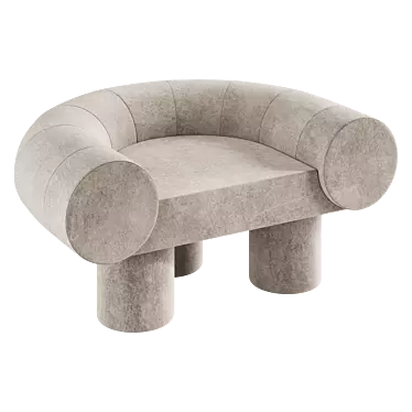 Elegant Mineral Armchair Design 3D model image 1 