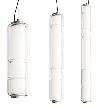 Stacking V Glass Pendant Lamp 3D model image 1 