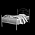 Elegant Forged Bed 3D model small image 1
