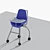 Rolling Fast Food Feeding Chair 3D model small image 1