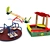 Playful Sandpit with Rotating Turntable & Rocking Chair 3D model small image 1