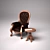 Elegant English Leather Chair 3D model small image 1