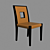 Elegant Leather Chair 3D model small image 1