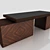 Catalog-Inspired Office Table with Diverse Textures 3D model small image 1