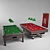 Roman Style Billiards with Textured Design 3D model small image 1