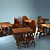 Trendy Bar Furniture Set 3D model small image 1