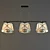 Elegant 3-Light Chandelier 3D model small image 1
