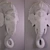 Stone Elephant Wall Sculpture 3D model small image 1