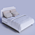 Drexel Heritage Mixers Queen Bed 3D model small image 1