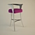 Art Deco Bar Stool 3D model small image 1