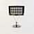 Sleek Steel Laser-Cut Torchiere 3D model small image 1