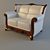 Napoleon Double Sofa by Potyutkov 3D model small image 1
