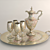 Elegant Glassware Set 3D model small image 1