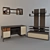 Kokeshi Kids Study Desk & TV Shelf 3D model small image 1