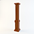 Elegant Wood Column 3D model small image 1