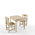 Classic Children's Table Set 3D model small image 1