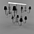 Elegant Murano Glass Chandelier 3D model small image 1