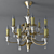 Elegant Candle-Lit Chandelier 3D model small image 1