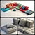 Bohemian Chic Mah Jong Sofa 3D model small image 1