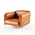 Compact and Stylish Armchair 3D model small image 1