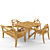 Versatile Table and Chair Set 3D model small image 1