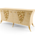 Italian Luxury Leather and Wood 4-Door Dresser 3D model small image 1