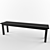 Stylish BURSTA Bench: Textured Elegance 3D model small image 1