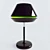 Sleek Black Plastic Lamp 3D model small image 1