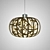 Elegant Ribbon Pendant Lamp 3D model small image 1