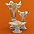 Vase - Unique Ceramic Home Décor  Elegant Handcrafted Floral Display 3D model small image 1