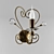 Elegant Kolarz Rossana Wall Sconce 3D model small image 1