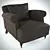 Luxury Italian Leather Chair 3D model small image 1