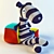 Striped Equine Dream 3D model small image 1