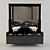 IPE CAVALLI Marienbad: Elegant Wood and Metal Display Cabinet 3D model small image 1