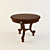 Round Coffee Table with Textured Design 3D model small image 1