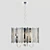 Elegant Faceted Pendant Chandelier 3D model small image 1