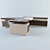 Executive Director Desk: Elegance & Functionality 3D model small image 1