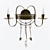 Elegant Spoon Wall Lamp 3D model small image 1