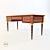 Elegant Leather-Top Writing Desk 3D model small image 1