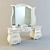 Elegant Monreale Laccata Vanity 3D model small image 1